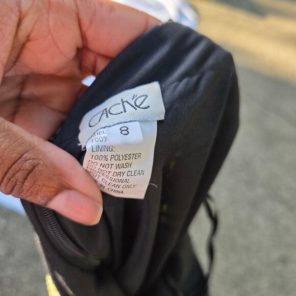 Cache Vtg 90s Y2K Fairy Silk Seqins Evening Gown 8 Multicolor Print Maxi Dress - Picture 9 of 12